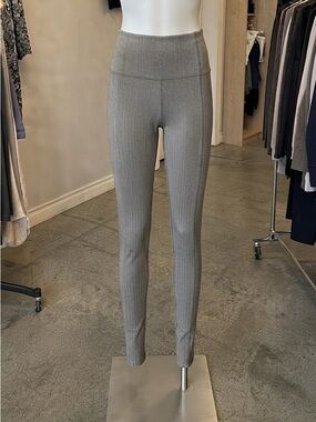 Athleta Delancey High Rise Herringbone Grey Neutral Tight Leggings Women XS